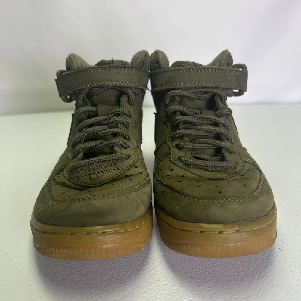 Nike Air Force 1 Mid WB Medium Olive Gum Green Suede Size 12C AH0756-202